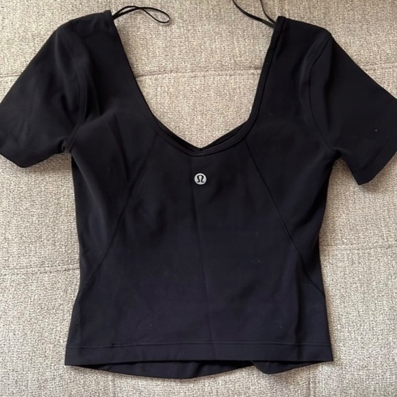 NWOT Lululemon align size 2 short sleeve top in black ￼ - Picture 6 of 8
